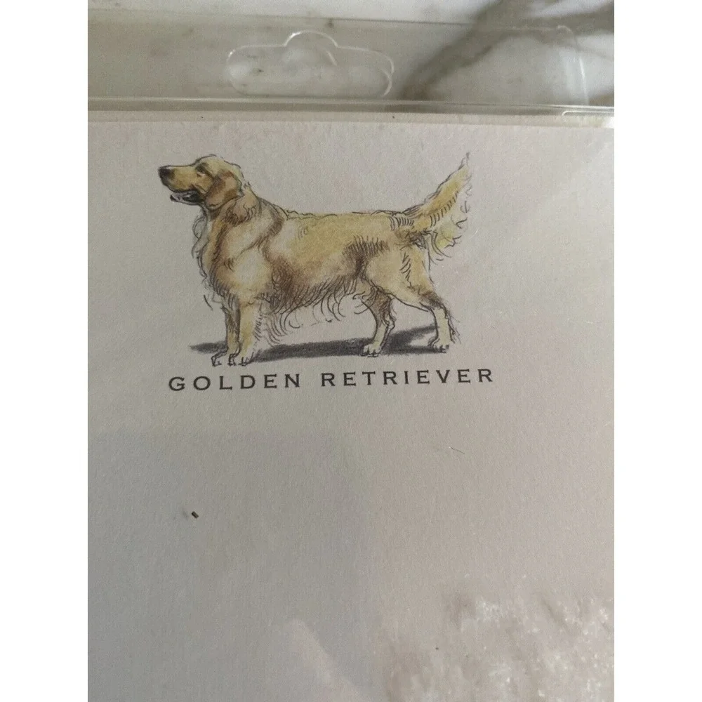 Rachel Canada Artist Notecards Cream Golden Retriever Dog 10pk USA Made
